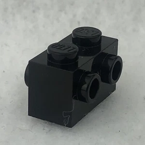 LEGO 52107 Black Brick, Modified 1 x 2 with Studs on Sides (x1) - Picture 1 of 3