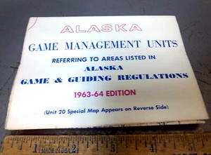 1963-64 Alaska Game Management Units Map, new old stock map, hard to find item! - Picture 1 of 8