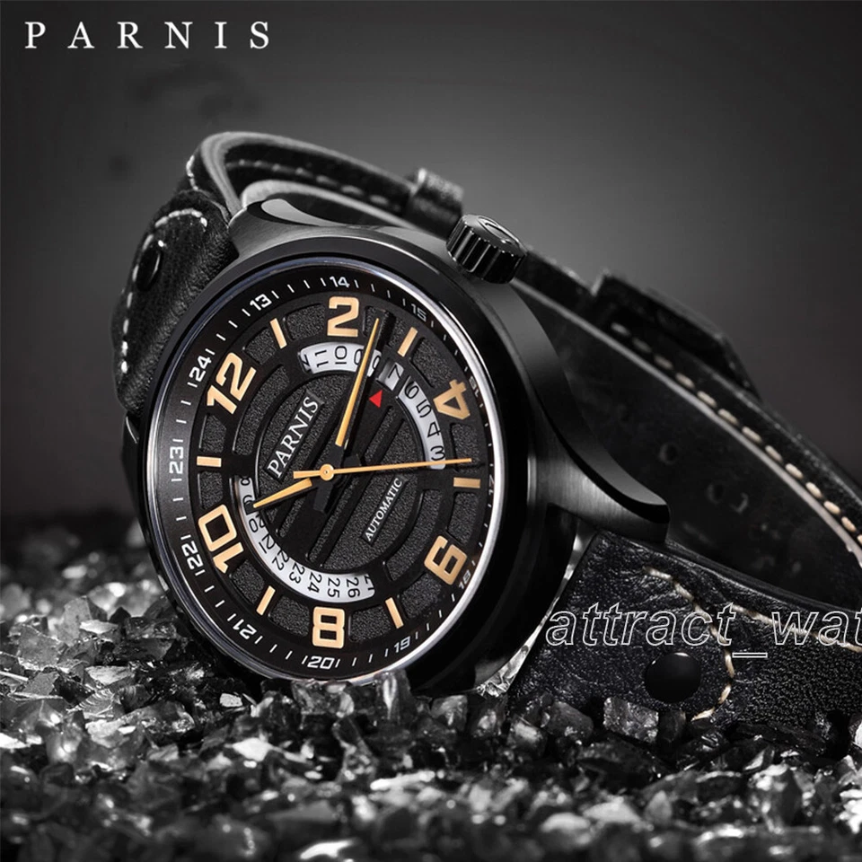 Parnis Men's Automatic Mechanical Watch Hollow Dial Luminous Marker Sports Style - Image 1 of 4