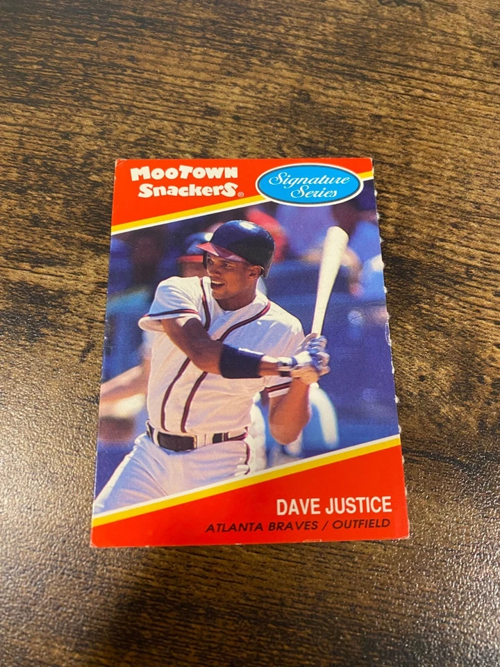 1991 Mootown Snackers Signature Series Food Issue  David Justice #9 - Image 1 of 1