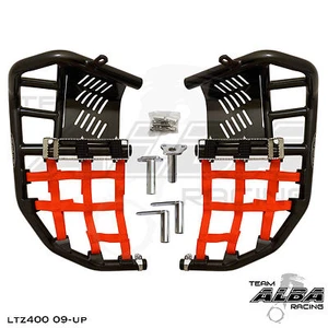 Suzuki LTZ 400 Nerf Bars Pro Peg 09 and up Alba Racing Black/Red 185 T7 BR - Picture 1 of 1