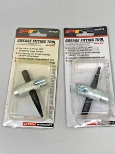 Lot Of 2 Performance Tool W54229 1/8" & 7/16" All-In-One Grease Fitting Tool - Foto 1 di 4