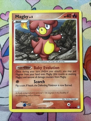 Magby - 88/123 - Common HP/DMG English Pokemon Mysterious Treasures - Image 1 of 2