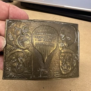 Barnum & Bailey’s Greatest Show On Earth 1908 Belt Buckle - Brass, Vintage - Picture 1 of 11