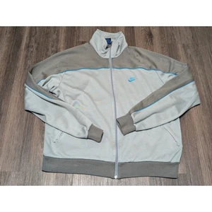 Vintage 1980 Two-Tone Light Gray x Gray NIKE Navy Tag Swoosh Track Jacket - Picture 1 of 6