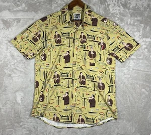 RSVLTS The Office Dwight 1000 Ways To Die Button Shirt Men’s Large Stretch Flaw - Bild 1 von 8