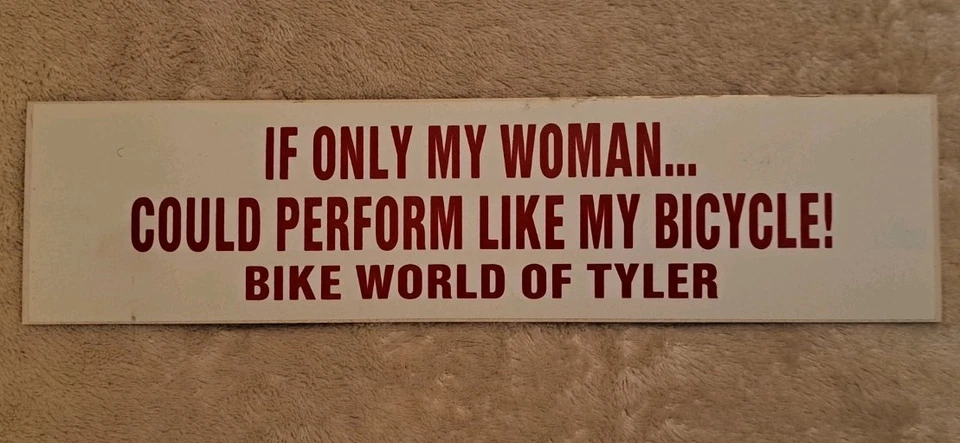 Vintage Tyler Texas BMX Bicycle Shop Bumper Sticker NOS Bike World - Image 1 of 1