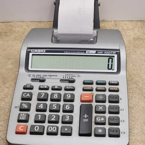 Calcolatrice aziendale Casio HR-100TM tasse e scambio 12 cifre con carta doppia alimentazione - Foto 1 di 4