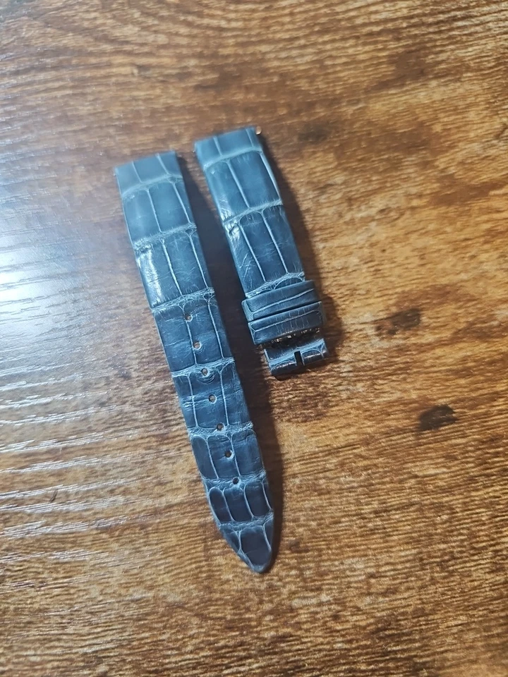 Jaeger-LeCoultre OEM 16/14mm Blue Alligator Leather Watch Quick Release Strap  - Image 1 of 4