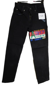 Gap Boys Black Jeans Racing Series Alpine Mt Actual 24x25 VTG USA 90's (tag 12) - Picture 1 of 4