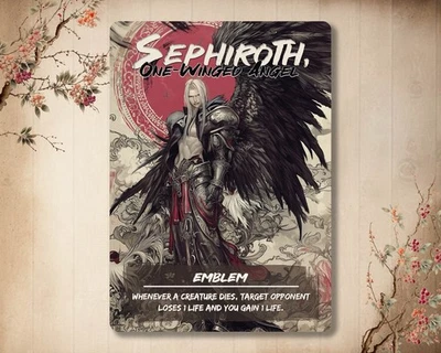 Emblem Sephiroth - MTG Custom Card Final Fantasy Magic Alter Art - Imagen 1 de 2