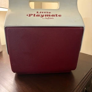 Vintage Igloo Little Playmate Cooler - Red & White - Picture 1 of 6