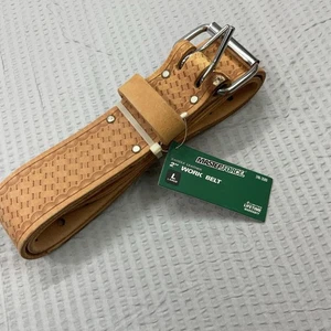 Sillín Masterforce para hombre cuero ropa de trabajo 2 pulgadas herramienta carpintero talla tostado L - Imagen 1 de 3