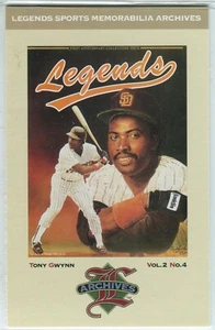 1992 Legends Sports Memorabilia Postcard #3 Tony Gwynn San Diego Padres - Picture 1 of 2