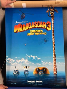 Madagaskar 3 Europas Most Wanted 2012 Advance UK One Sheet Movie Poster 27x40 - Bild 1 von 2