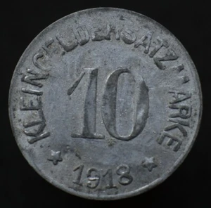 10 Pfennig 1918 - Germany Kleingeldersatzmarke coin - city HOF - "#598" - Picture 1 of 3