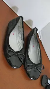ZAPATOS RESTRINGIDOS PARA NIÑOS~Negro SIN CORDONES~Niñas Talla 1 - Imagen 1 de 3