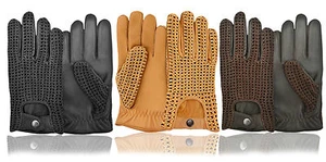 Croché Espalda Cuero Hombre Vestidor Clásico Conducción Sin Forro GUANTES - Imagen 1 de 5