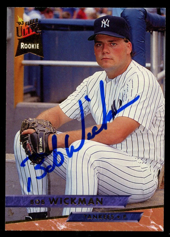 Tarjeta coleccionable de béisbol Fleer Ultra 1993 autografiada firmada por Bob Wickman #251 Foto 1 de 1