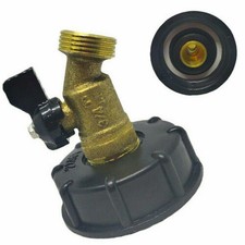 275-330 Gallon IBC Tote Water Tank Adapter 2' Coarse Brass Hose Faucet Valve New
