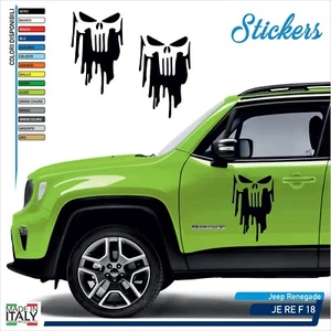 Adesivi compatibili Renegade fianco sportello teschio spray Skull RE F21 - Picture 1 of 1