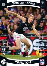 ✺New✺ 2021 CARLTON BLUES AFL Card TOM DE KONING Teamcoach