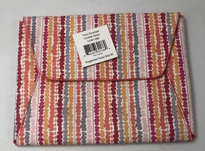 NWT Vera Bradley Orange Tech Envelope in Confetti Stripe - Travel Bag - Picture 1 of 4
