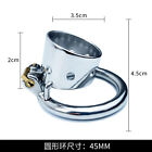 Stainless Steel Male Short Hollow Chastity Cage Device with Ring Lock