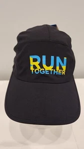 BROOKS "Run Together" Running Unisex Strapback Cap Black/Blue NWT - Picture 1 of 10