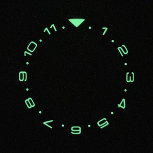 Mod de inserto de bisel de cerámica luminado de doble tiempo 38 mm 12 H para SKX007/009 Super-LumiNova - Imagen 1 de 4