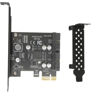 PCIE to USB 3.2 Expansion Card, 5Gbps High Speed USB Riser Card Dual Port USB3.2 - Picture 1 of 8