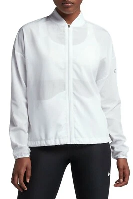 NUEVA CHAQUETA DE ENTRENAMIENTO CON CREMALLERA COMPLETA NIKE FLEX BLISS BLANCA TALLA MEDIANA PARA MUJER $110 Foto 1 de 4