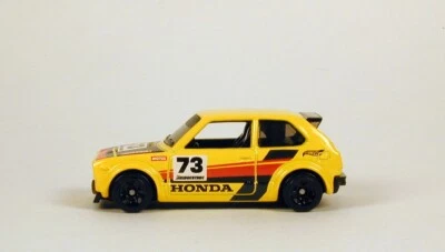 Hot Wheels '73 Honda Civic Custom "Honda 73" Yellow No Package - Image 1 of 3
