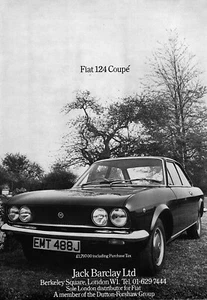 1971 Fiat 124 Coupe Original Rare Ad - Picture 1 of 1