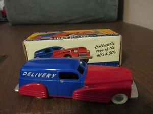 DIMESTORE DREAMS 1/43 #20050 PLASTIC SEDAN DELIVERY -BLUE/RED MINT IN BOX ! - Picture 1 of 3