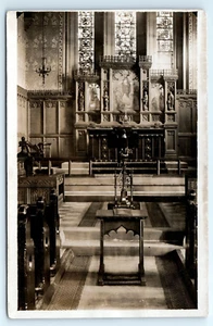 POSTCARD UNIDENTIFIED ALTAR CHURCH INTERIOR - BRITISH ENGLAND? RPPC REAL PHOTO - Picture 1 of 2