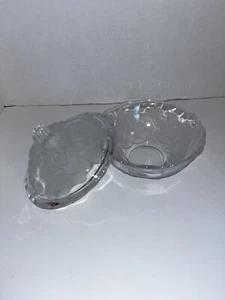 Beautiful Rare Raised Etched Frosted Rose Designed Candy Dish With Lid - Picture 1 of 6