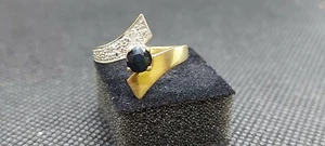 Bague ancienne or massif 18 Carats Diamants et Saphir 2,69 Grs T59 - Picture 1 of 8