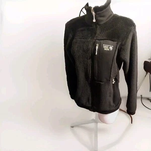 MOUNTAIN HARD WEAR FLEECE POLARTEC JACKET FUZZY BLACK FULL ZIP WOMEN'S SIZE S - Picture 1 of 4