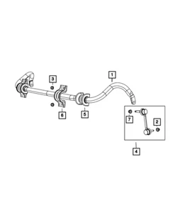Genuine Mopar Stabilizer Bar Link Kit Left 68069655AC - Picture 1 of 3