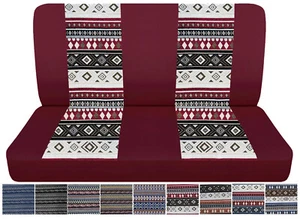 Fundas de asiento de camión de diseño azteca/boho para banco 88-94 Chevy C/K 1500 2500 3500 fr - Imagen 1 de 19