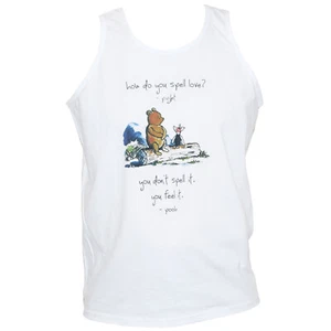WINNIE THE POOH How Do You Spell Love Camiseta Chaleco Amistad Cita Unisex - Imagen 1 de 2