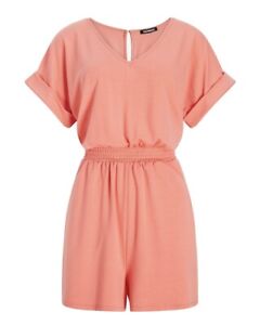 Express Soft V-neck Lounge Romper. Coral Peach. Size Small. New With Tags. $68