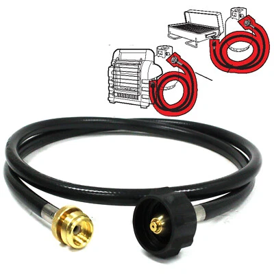 4FT QCC Propane Adapter Hose LP Tank to Gas BBQ Grill Camp Stoves OutDoor Burner - Image 1 of 4