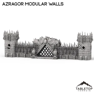 Azragor Modular Walls + Gate - Kingdom of Azragor - Fantasy LOTR Compatible - Picture 1 of 10