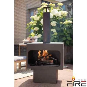 Redfire Jersey XL Wood Burning Outdoor Fireplace Steel Chimney Garden Heater - Picture 1 of 5