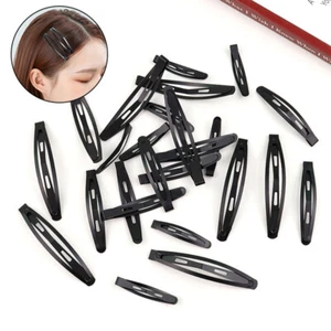 10pcs Snap Hair Clips Set for Hair Clip Pins BB Hairpins Black Metal Barrettes‹