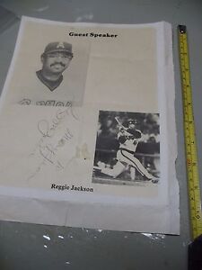 REGGIE JACKSON  SIGNED  AUTOGRAPH  GUEST  SPEAKER  MARY  JEAN  ROCHESTER NY