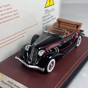 1/43 GLM Stamp 1935 Auburn 851 SuperCharged Phaeton Open Roof Black GLM161103 - Picture 1 of 2