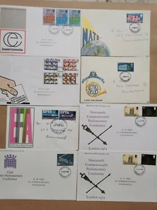 GB First Day Covers,FDC,8 Politics/Europe Covers 67-79 Collection,Private Seller - Picture 1 of 12